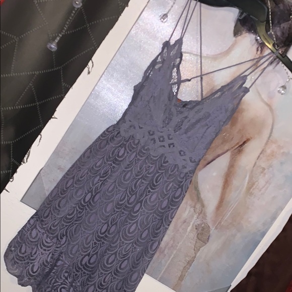 Free People Adella Lace & Burnout Velvet Slipdress - Picture 9 of 14